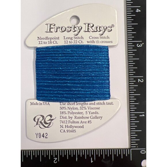 Rainbow Gallery Frosty Rays Y042 Blue Sparkly Thread Needlepoint & Cross Stitch - Picture 1 of 2